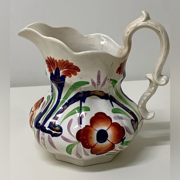 19th Century Antique Gaudy Welsh Hallmarked Unrecorded Pattern Jug Pitcher - Picture 2 of 16